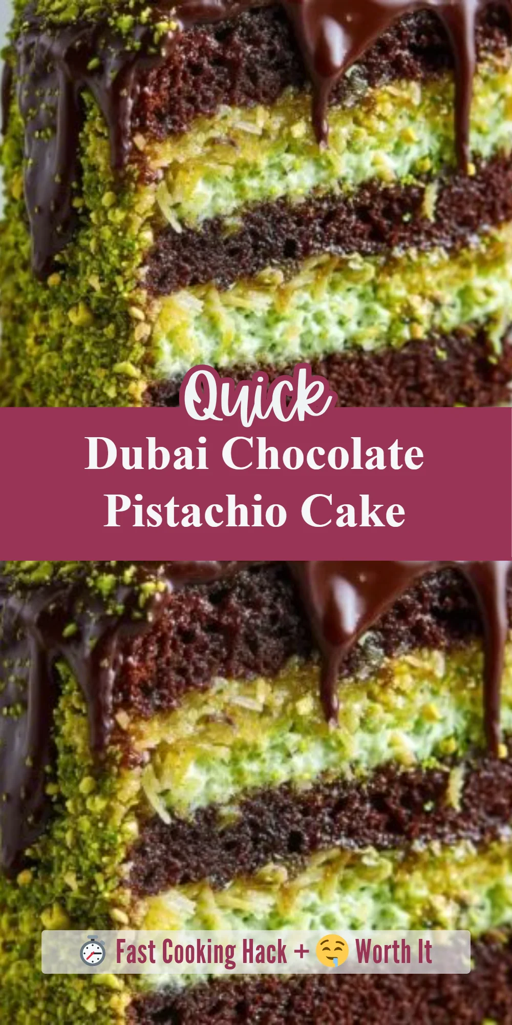 Dubai Chocolate Pistachio Cake