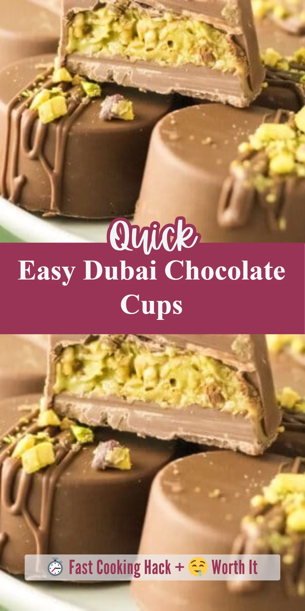 Easy Dubai Chocolate Cups