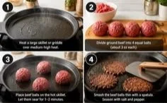 Delicious easy smash burger tacos served on a plate