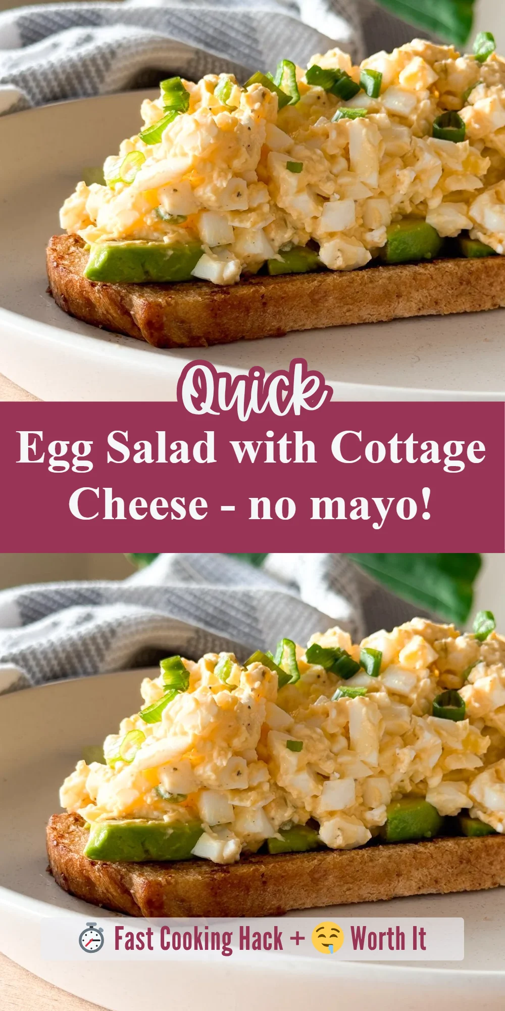 Egg Salad with Cottage Cheese - no mayo!