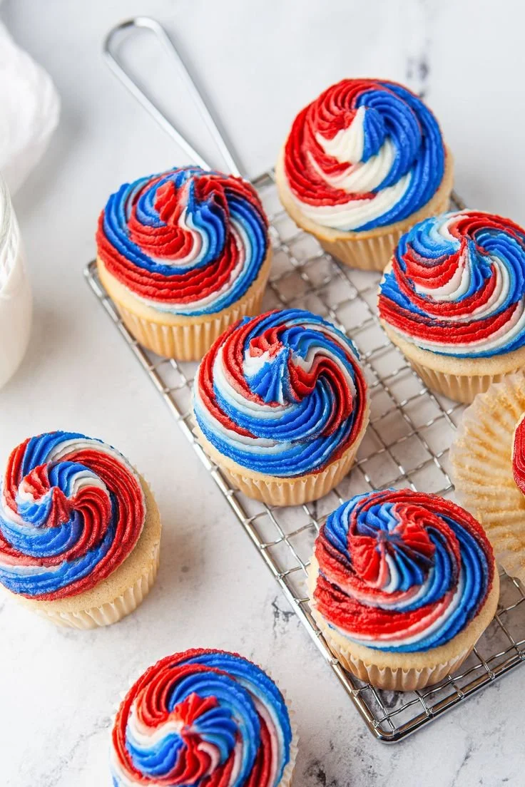 Festive 4th of July Cupcakes
