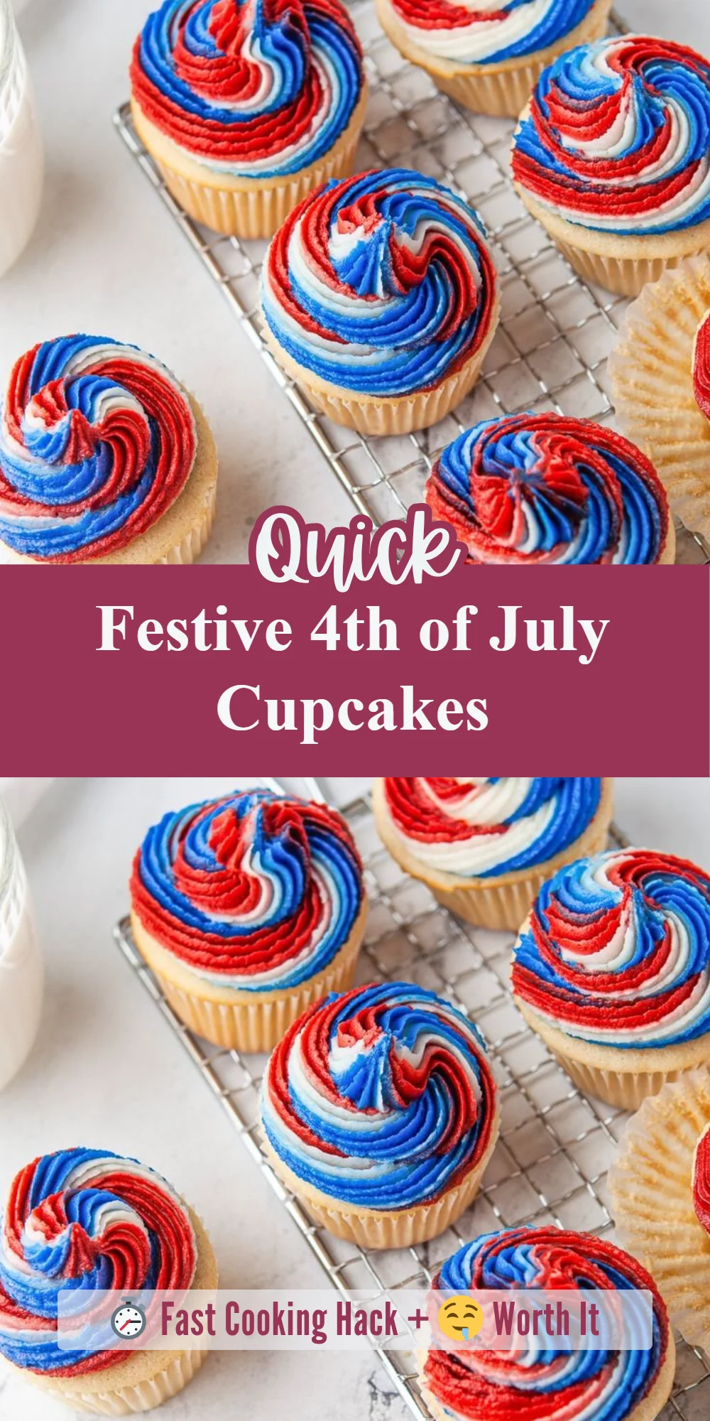 Festive 4th of July Cupcakes