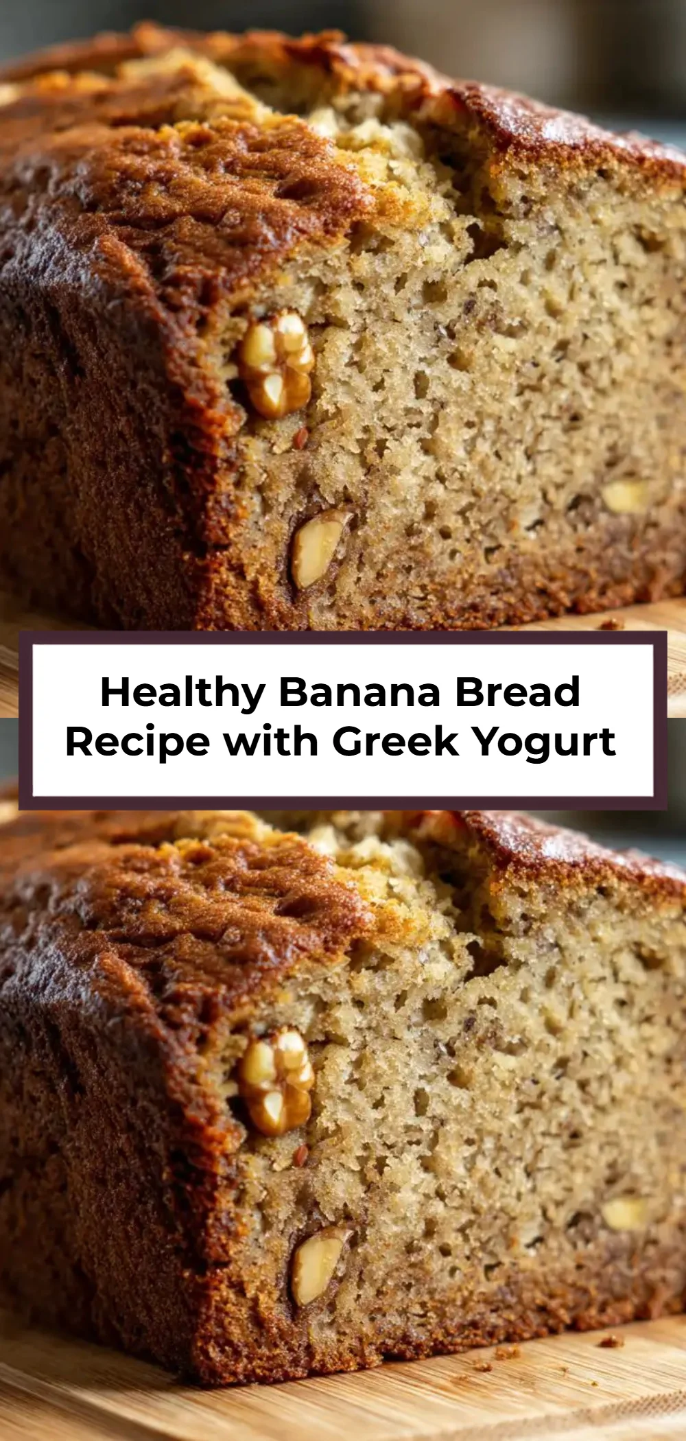 Healthy Banana Bread Recipe with Greek Yogurt