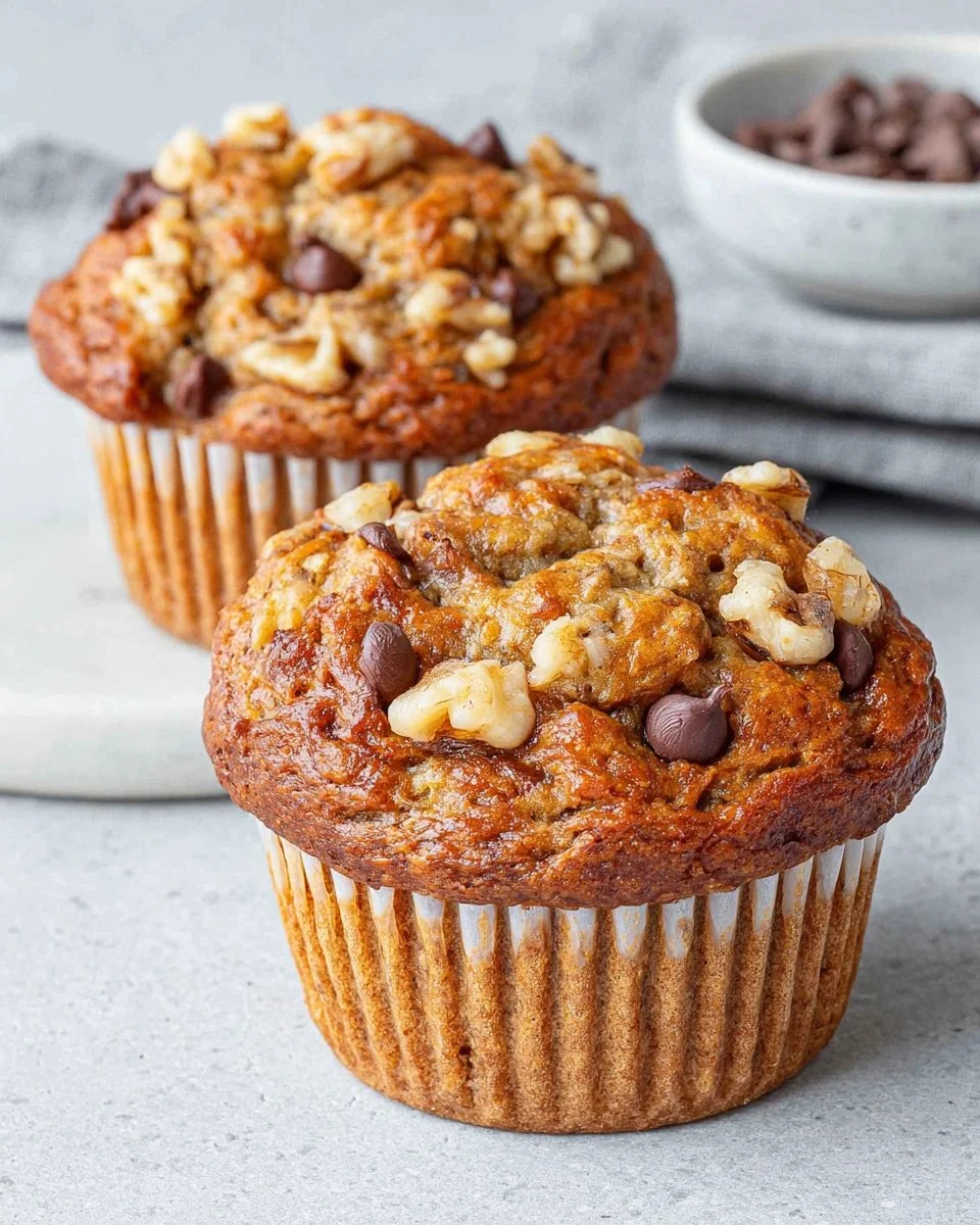 Healthy Greek Yogurt Banana Oat Muffins