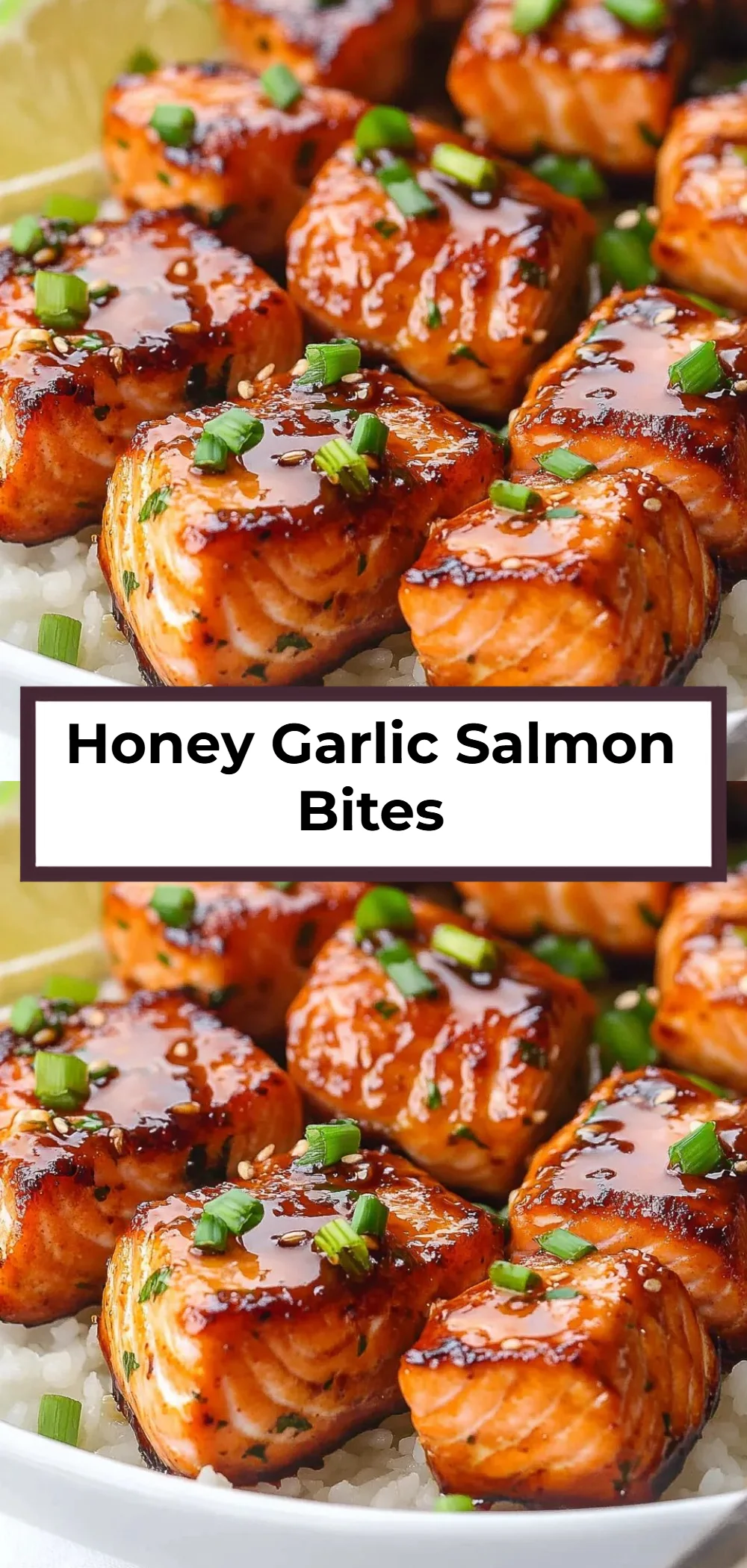 Honey Garlic Salmon Bites