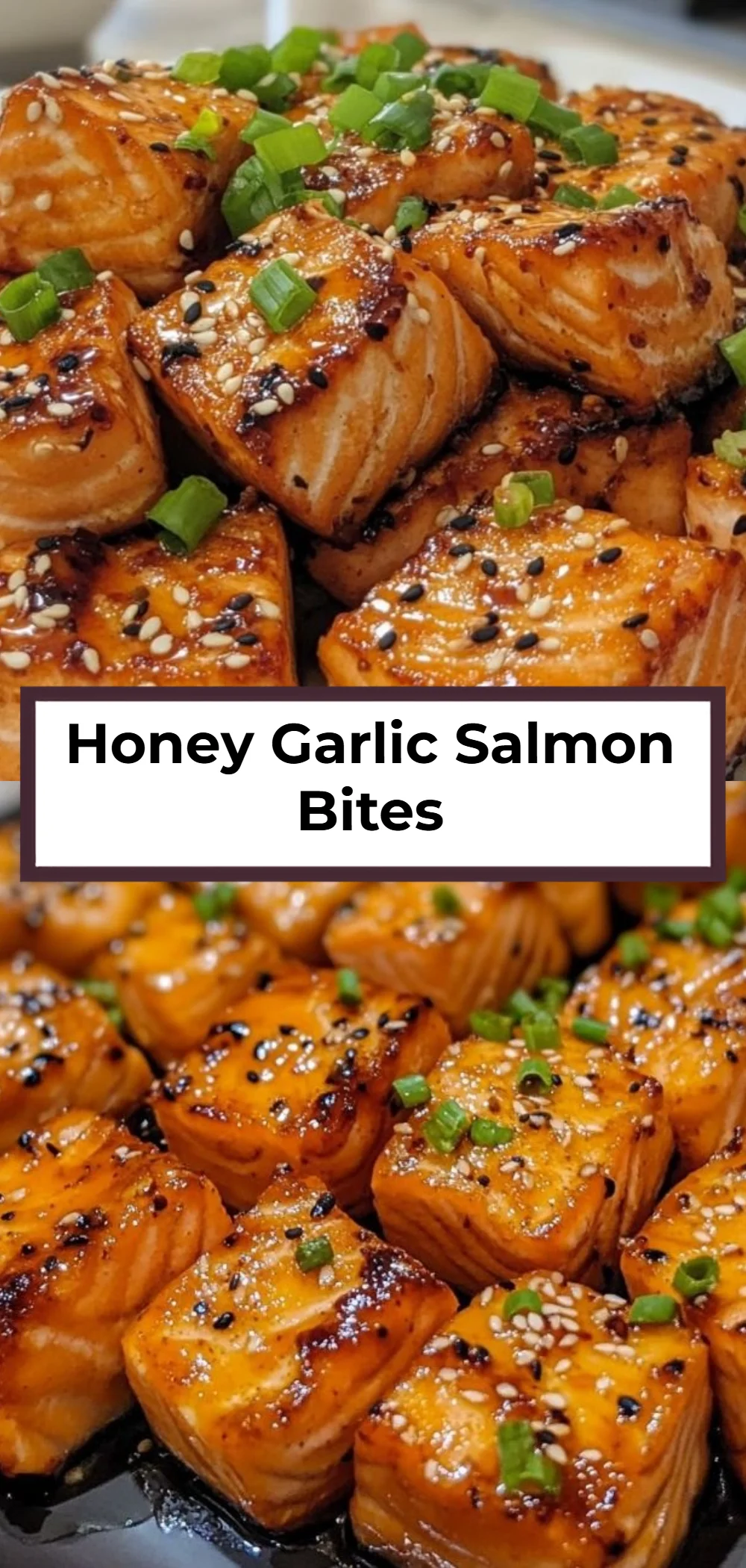 Honey Garlic Salmon Bites