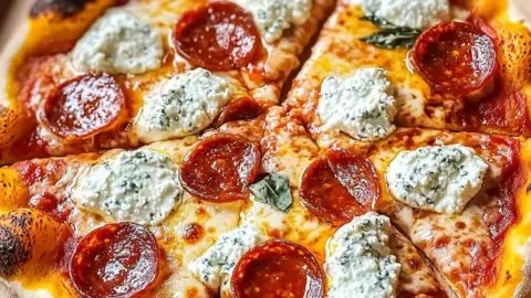 Hot Honey Pepperoni Ricotta Pizza
