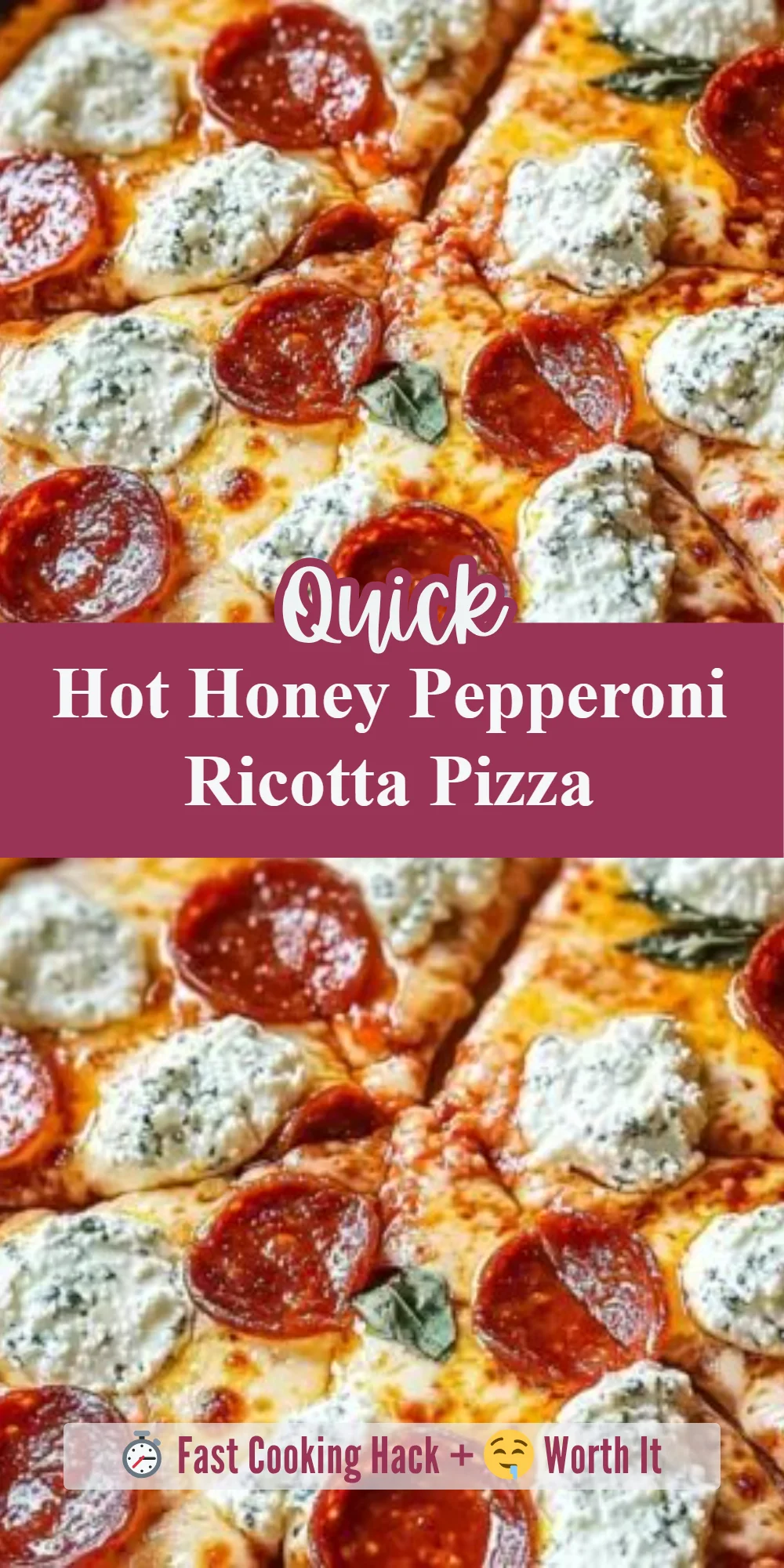 Hot Honey Pepperoni Ricotta Pizza