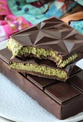 Delicious homemade Dubai chocolate bar ready to be enjoyed.