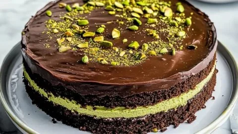 Irresistible Dubai Chocolate Cake with Crunchy Pistachio Delight