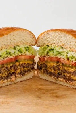Delicious homemade smash burger with crispy crust and melted cheese