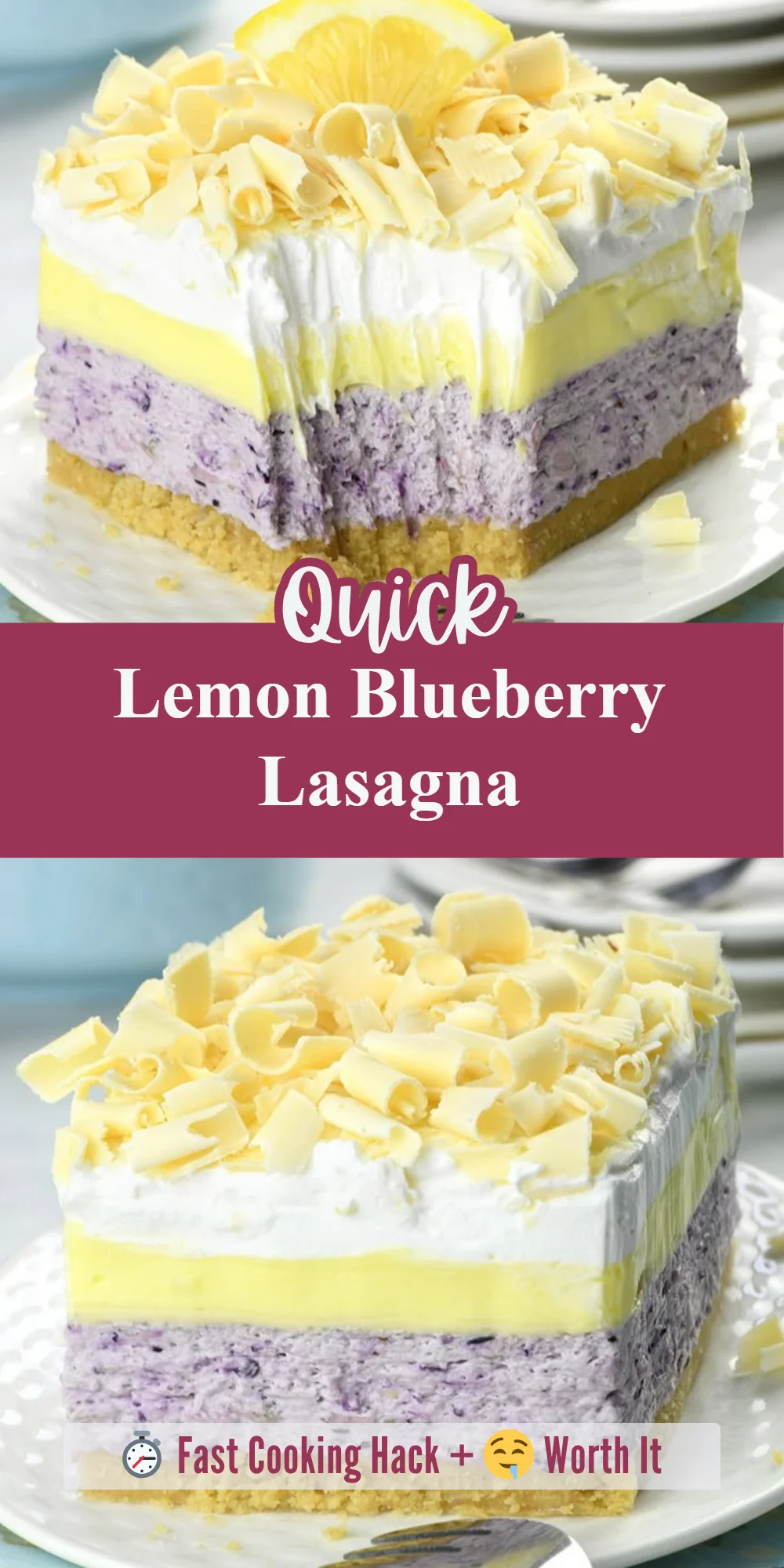 Lemon Blueberry Lasagna