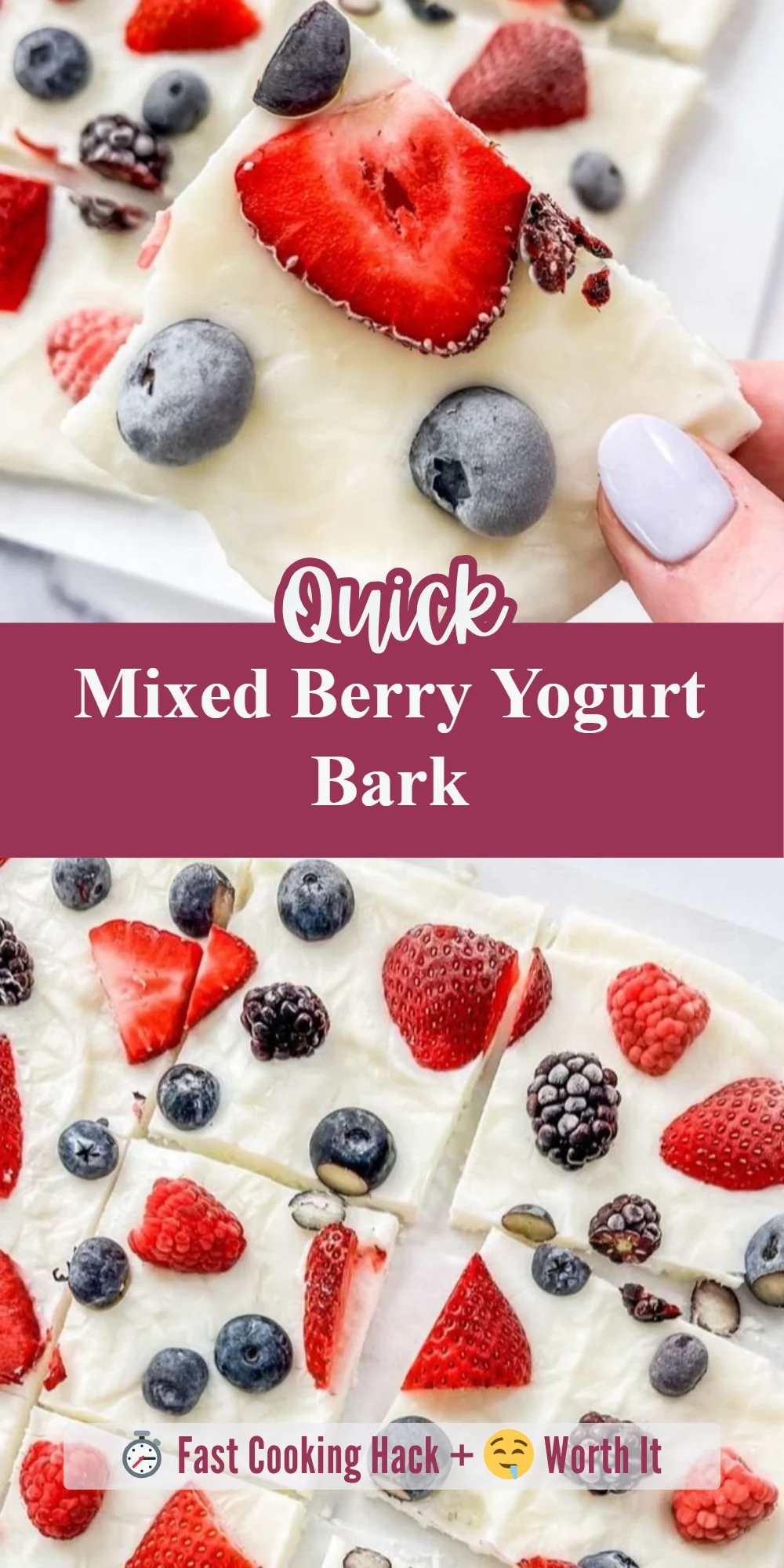 Mixed Berry Yogurt Bark