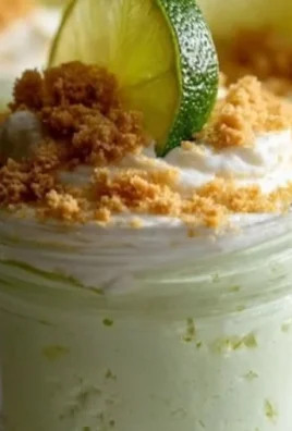 No Bake Key Lime Cheesecake Parfaits in serving cups with lime garnish