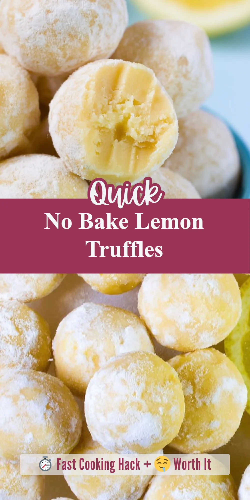 No Bake Lemon Truffles