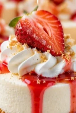 A delicious plate of no-bake mini cheesecake bites topped with fresh fruit