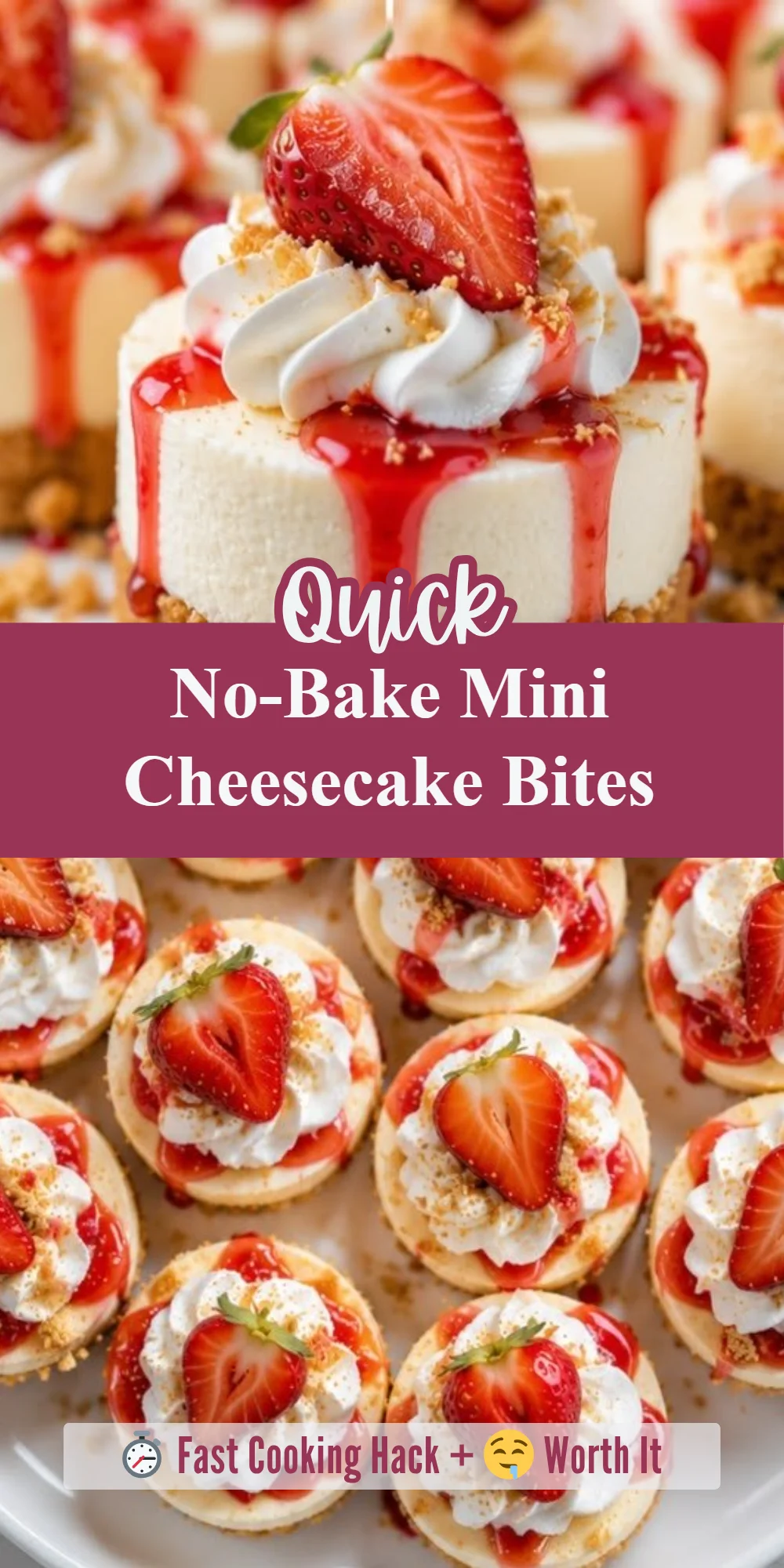 No-Bake Mini Cheesecake Bites