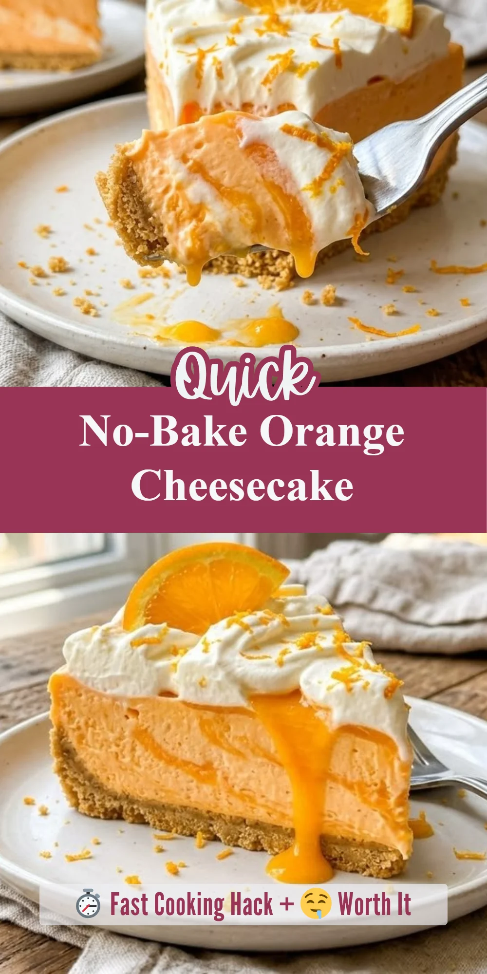 No-Bake Orange Cheesecake