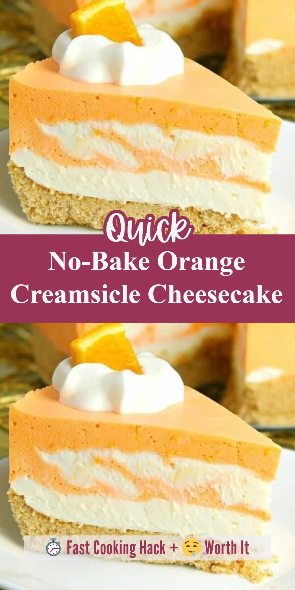 No-Bake Orange Creamsicle Cheesecake