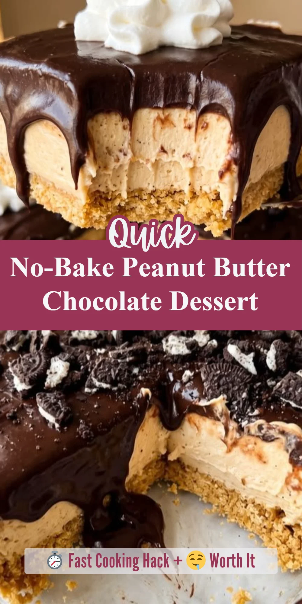 No-Bake Peanut Butter Chocolate Dessert