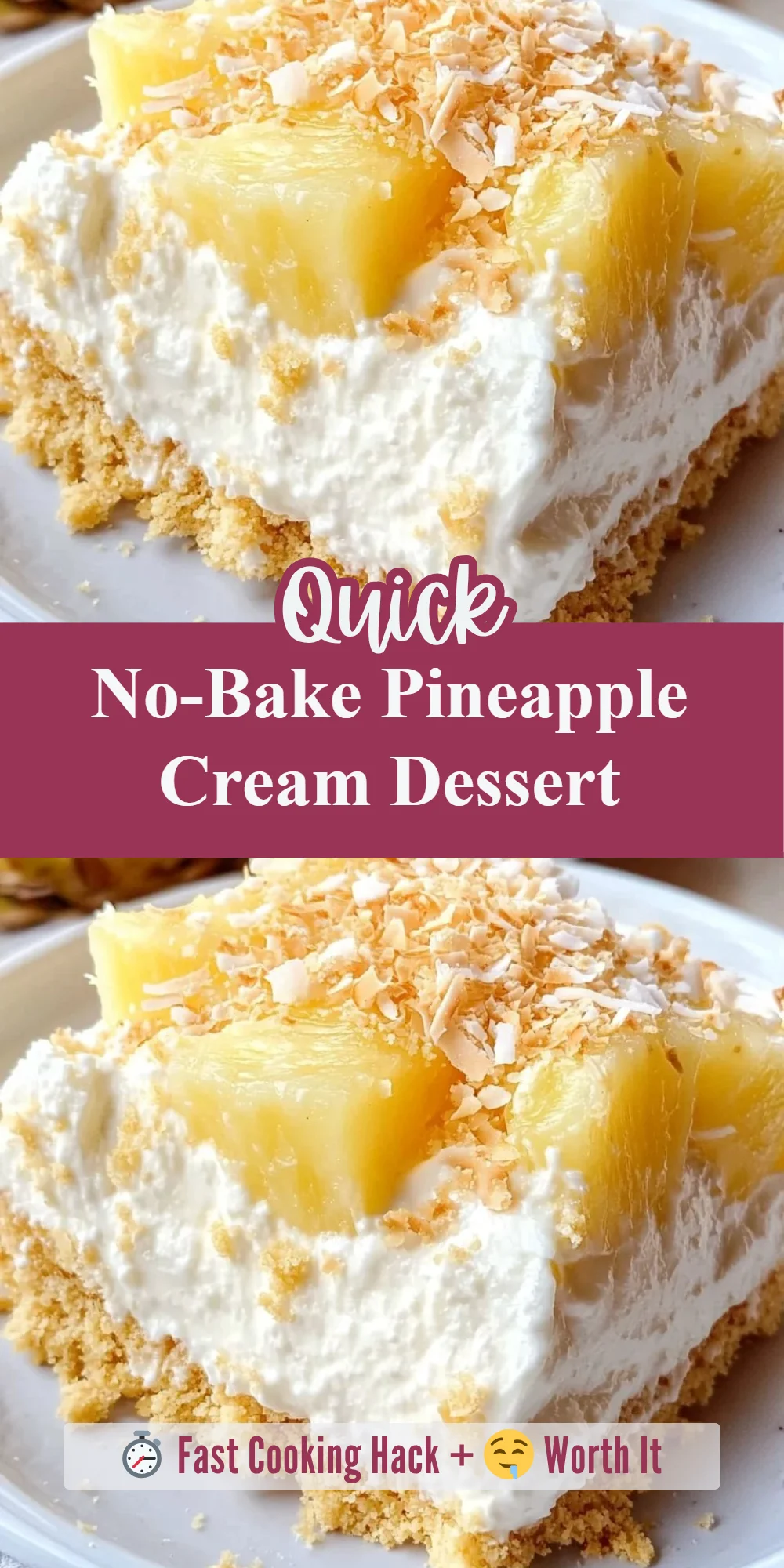 No-Bake Pineapple Cream Dessert