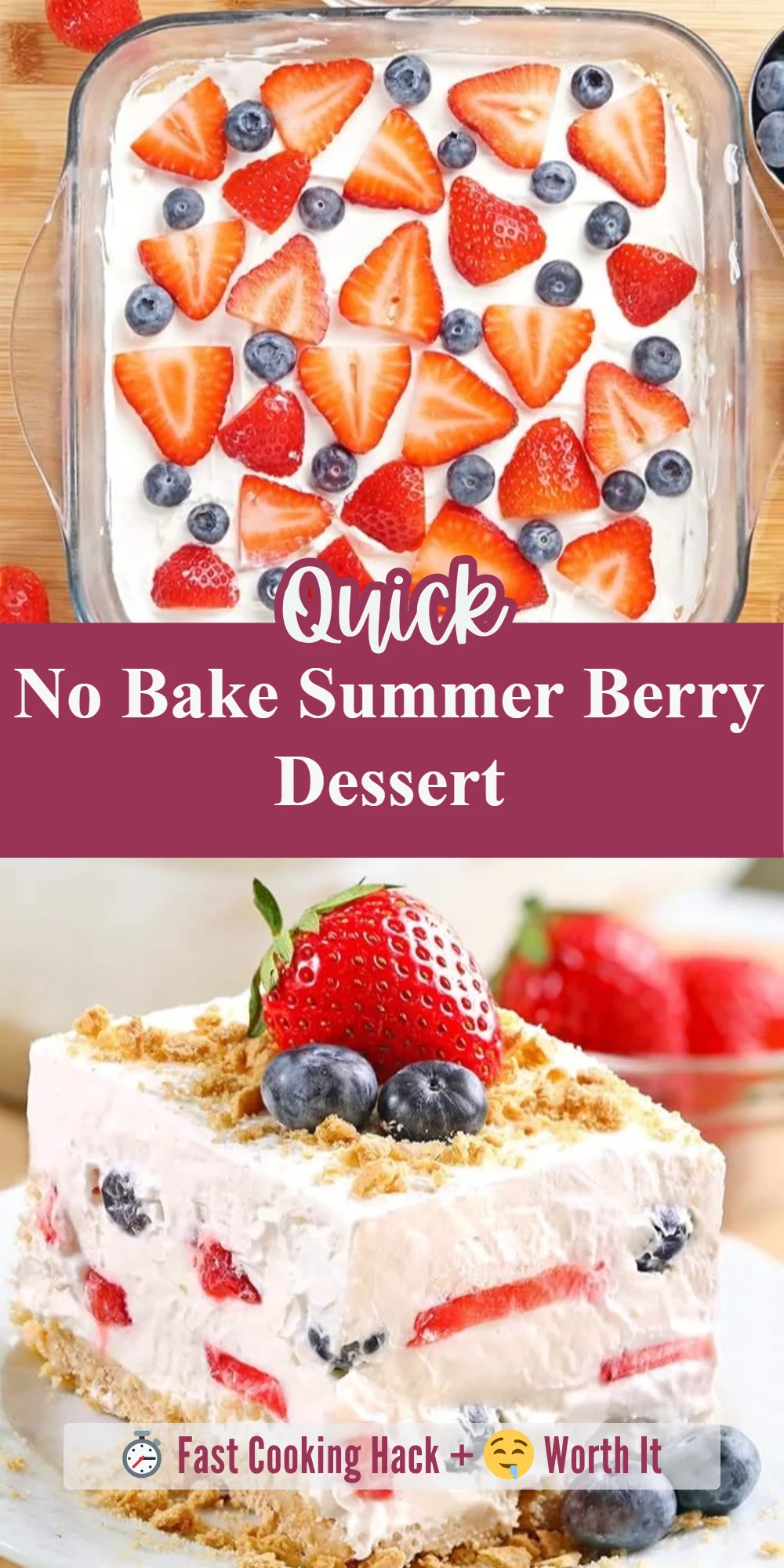 No Bake Summer Berry Dessert