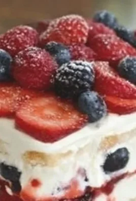 Delicious no bake summer berry icebox cake with fresh berries and whipped cream