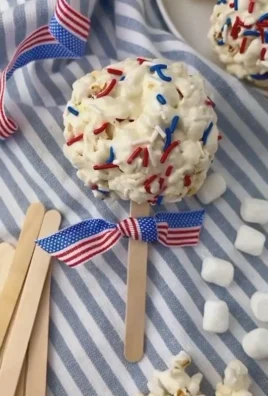 Colorful Patriotic Popcorn Pops for holiday celebrations and gatherings.