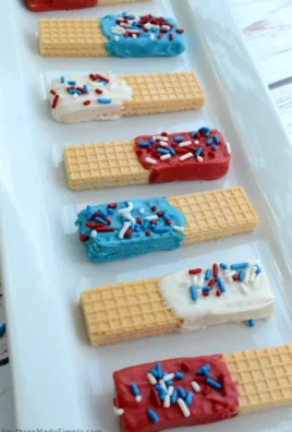 Patriotic Sugar Wafers in red, white, and blue packaging, perfect for celebrations.