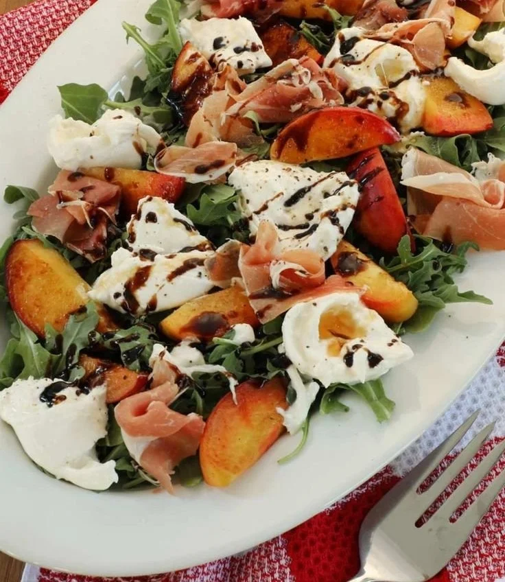 Peach and Burrata Salad