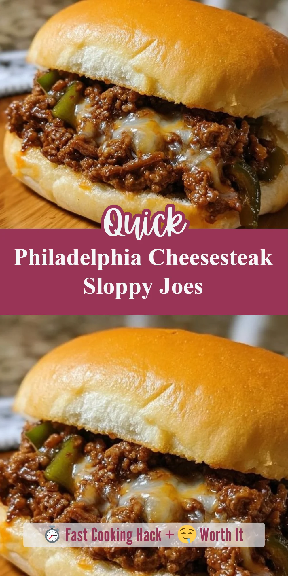 Philadelphia Cheesesteak Sloppy Joes