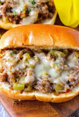 Delicious Philly Cheese Steak Sloppy Joes served on a plate.
