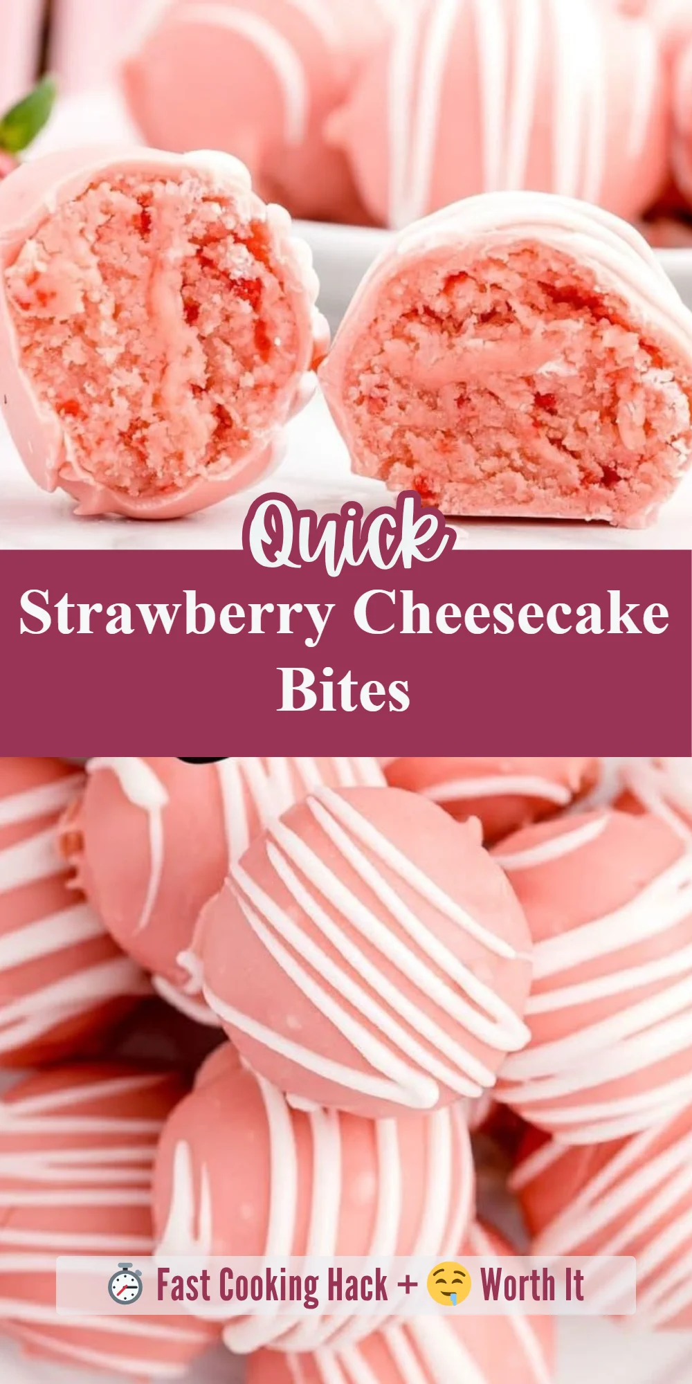Strawberry Cheesecake Bites
