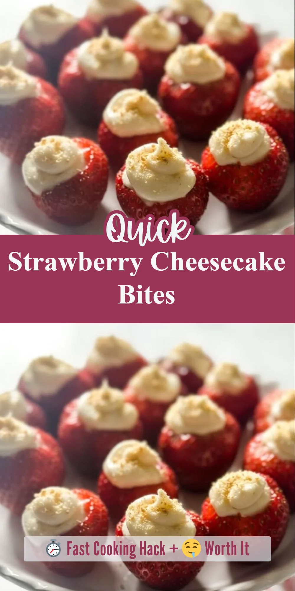 Strawberry Cheesecake Bites