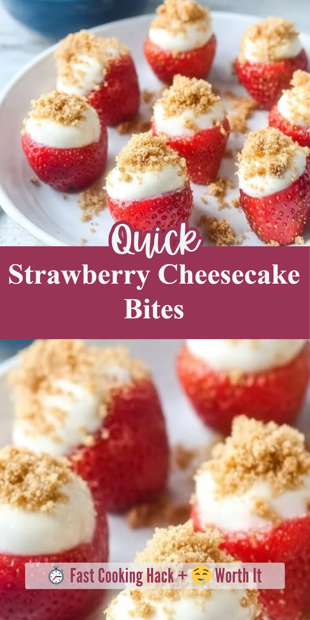 Strawberry Cheesecake Bites