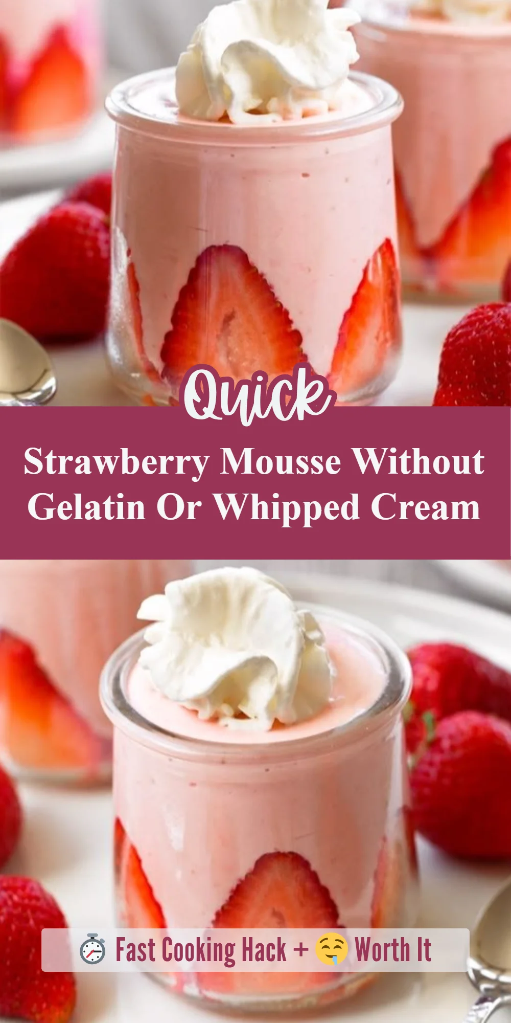 Strawberry Mousse Without Gelatin Or Whipped Cream