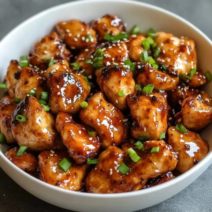Delicious hot honey chicken drizzled with sweet and spicy sauce