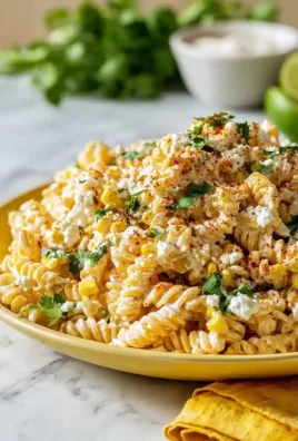 Delicious elote pasta salad with Greek yogurt and fresh ingredients