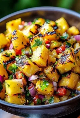 Bowl of Tropical Pineapple Salsa with fresh ingredients and colorful toppings