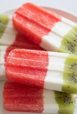 Refreshing homemade watermelon popsicles on a sunny day