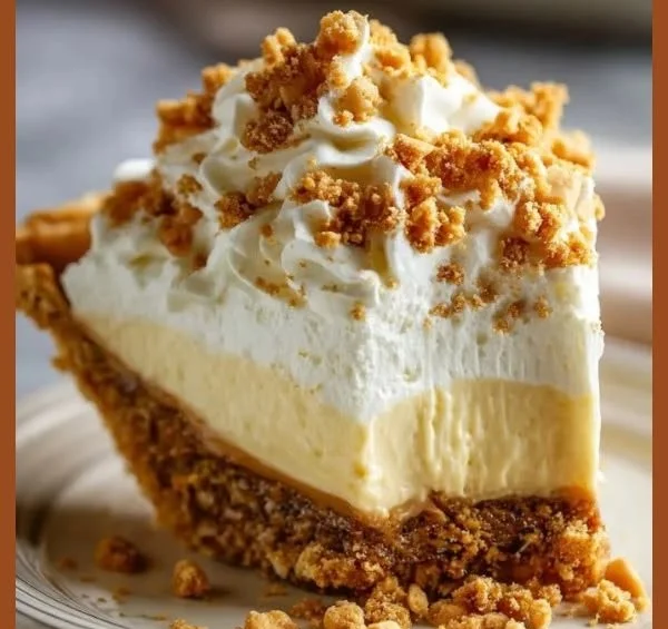 Amish peanut butter cream pie with a creamy filling and chocolate crust