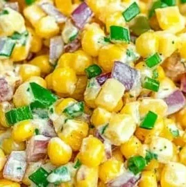 Delicious homemade crack corn salad in a bowl