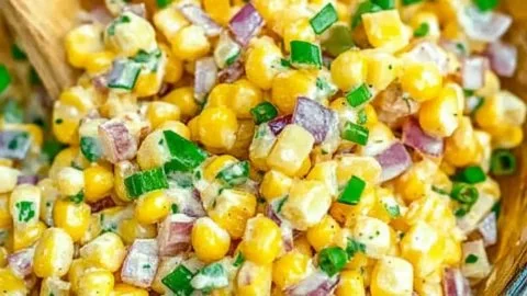 Delicious homemade crack corn salad in a bowl