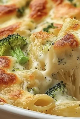 Delicious Chicken and Broccoli Baked Alfredo served in a dish