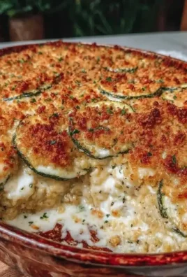 Crispy cheesy zucchini casserole topped with Ritz crackers, golden and delicious