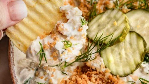 Easy Fried Pickle Dip (Dairy-Free Option)