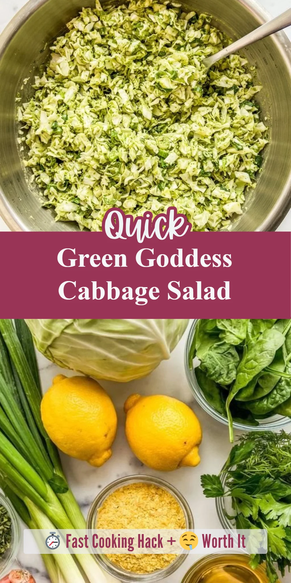 Green Goddess Cabbage Salad