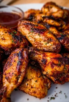 Delicious grilled chicken wings served on a platter with dipping sauce