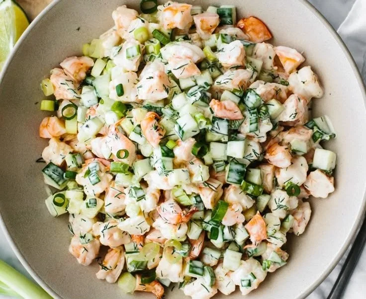 Healthy Cucumber Shrimp Salad