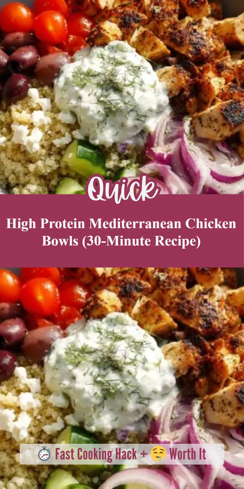 High Protein Mediterranean Chicken Bowls (30-Minute Recipe)